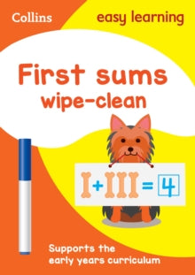 Collins Easy Learning Preschool  First Sums Age 3-5 Wipe Clean Activity Book: Ideal for home learning (Collins Easy Learning Preschool) - Collins Easy Learning (Other book format) 13-03-2017 