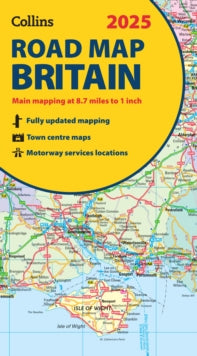 Collins Road Atlas  2025 Collins Road Map of Britain: Folded map (Collins Road Atlas) - Collins Maps (Sheet map, folded) 14-03-2024 