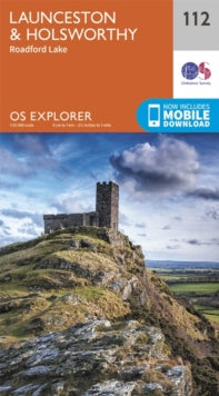 OS Explorer Map 112 Launceston and Holsworthy - Ordnance Survey (Sheet map, folded) 16-09-2015 