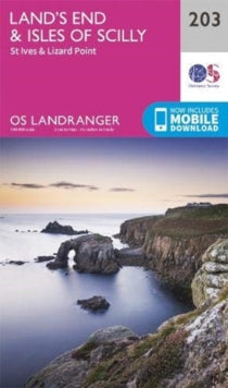 OS Landranger Map 203 Land's End & Isles of Scilly: St Ives & Lizard Point -  (Sheet map, folded) 17-09-2020 
