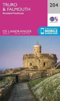 OS Landranger Map 204 Truro & Falmouth: Roseland Peninsula -  (Sheet map, folded) 11-09-2020 