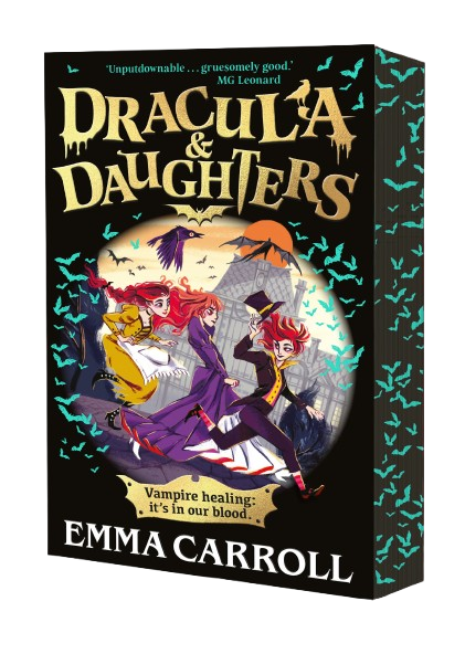 Dracula & Daughters - (Pre Order) Signed Independent Edition with sprayed edge exclusive endpapers, and different coloured jacket - Emma Carroll (Paperback) 25-09-2025
