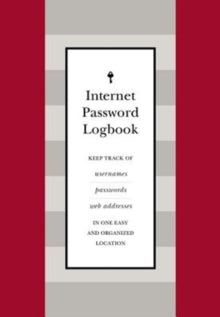 Internet Password Logbook (Red Leatherette): Keep track of usernames, passwords, web addresses in one easy and organized location - Editors of Rock Point (Hardback) 18-10-2018 