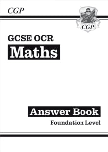 CGP OCR GCSE Maths  GCSE Maths OCR Answers for Workbook: Foundation - CGP Books; CGP Books (Paperback) 09-08-2022 