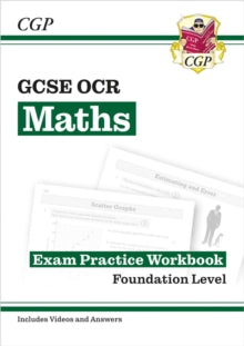 CGP GCSE Maths  GCSE Maths OCR Exam Practice Workbook: Foundation - includes Video Solutions and Answers - CGP Books; CGP Books (Paperback) 30-08-2022 