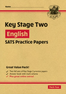 CGP KS2 SATS  KS2 English Year 6 SATS Practice Papers: Pack 4 - for the 2026 tests (with free Online Extras) - CGP Books; CGP Books (Mixed media product) 01-09-2020 