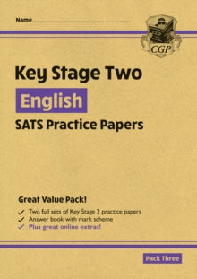 CGP KS2 SATS  KS2 English Year 6 SATS Practice Papers: Pack 3 - for the 2026 tests (with free Online Extras) - CGP Books; CGP Books (Mixed media product) 01-09-2020 