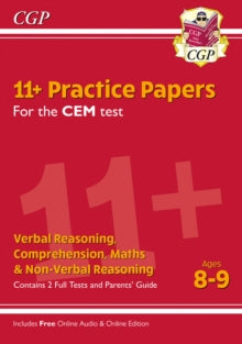 11+ CEM Practice Papers - Ages 8-9 (with Parents' Guide & Online Edition) - CGP Books; CGP Books (Paperback) 15-02-2019 
