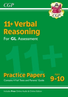 11+ GL Verbal Reasoning Practice Papers - Ages 9-10 (with Parents' Guide & Online Edition) - CGP Books; CGP Books (Paperback) 19-02-2019 