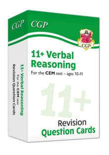 New 11+ CEM Verbal Reasoning Practice Question Cards - Ages 10-11 - CGP Books; CGP Books (Mixed media product) 15-07-2019 