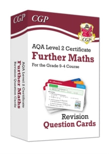 CGP Level 2 Further Maths  AQA Level 2 Certificate: Further Maths - Revision Question Cards - CGP Books; CGP Books (Hardback) 11-11-2020 
