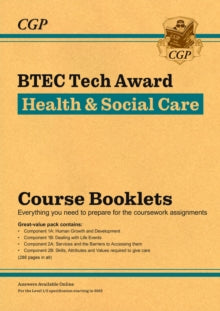CGP BTEC Tech Awards  BTEC Tech Award in Health & Social Care: Course Booklets Pack - CGP Books; CGP Books (Mixed media product) 09-09-2022 