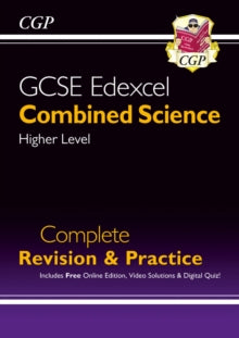 CGP Edexcel GCSE Combined Science  GCSE Combined Science Edexcel Higher Complete Revision & Practice w/ Online Edition,Videos & Quizzes - CGP Books; CGP Books (Mixed media product) 17-11-2022 