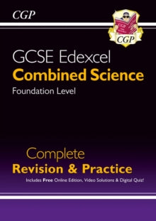 CGP Edexcel GCSE Combined Science  GCSE Combined Science Edexcel Foundation Complete Revision & Practice w/ Online Ed, Videos & Quizzes - CGP Books; CGP Books (Mixed media product) 06-12-2022 