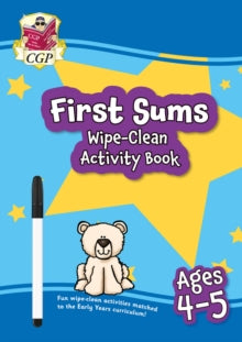 CGP Reception Activity Books and Cards  First Sums Wipe-Clean Activity Book for Ages 4-5 (with pen) - CGP Books; CGP Books (Mixed media product) 12-07-2023 