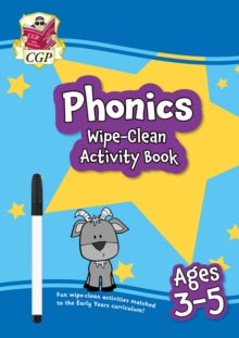 CGP Reception Activity Books and Cards  Phonics Wipe-Clean Activity Book for Ages 3-5 (with pen) - CGP Books; CGP Books (Mixed media product) 12-07-2023 