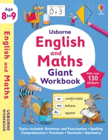 Usborne Workbooks  Usborne English and Maths Giant Workbook 8-9 - Usborne; Magda Brol (Paperback) 08-06-2023 