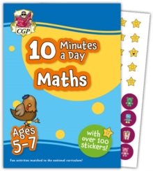 CGP KS1 Activity Books and Cards  10 Minutes a Day Maths for Ages 5-7 (with over 100 stickers) - CGP Books; CGP Books (Paperback) 09-05-2023 