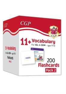 CGP 11+ Ages 9-10  11+ Vocabulary Flashcards for Ages 9-10 - Pack 2 - CGP Books; CGP Books (Hardback) 02-03-2023 