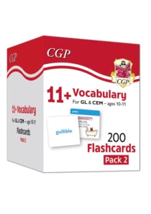 CGP 11+ Ages 10-11  11+ Vocabulary Flashcards for Ages 10-11 - Pack 2 - CGP Books; CGP Books (Hardback) 27-02-2023 