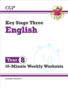 CGP KS3 10-Minute Tests  KS3 Year 8 English 10-Minute Weekly Workouts - CGP Books; CGP Books (Paperback) 26-04-2023 