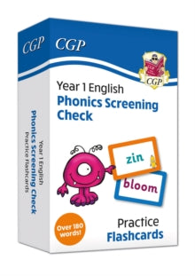 CGP Year 1 Phonics  Phonics Screening Check Flashcards - for the Year 1 test - CGP Books; CGP Books (Hardback) 28-02-2024 
