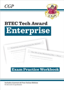 CGP BTEC Tech Awards  New BTEC Tech Award in Enterprise: Exam Practice Workbook (includes answers) - CGP Books; CGP Books (Paperback) 12-12-2024 