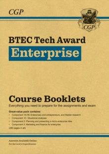 CGP BTEC Tech Awards  New BTEC Tech Award in Enterprise: Course Booklets Pack (with Online Edition) - Vicky Donnelly; CGP Books (Mixed media product) 13-08-2024 