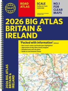 Philip's Road Atlases  2026 Philip's Big Road Atlas of Britain & Ireland: (A3 Spiral Bound) - Philip's Maps (Spiral bound) 05-06-2025 