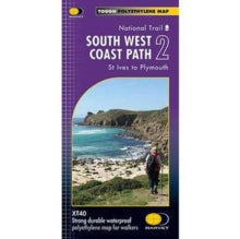 Trail Map XT40  South West Coast Path 2: St Ives to Plymouth -  (Sheet map, folded) 27-05-2021 