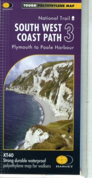 Trail Map XT40  South West Coast Path 3: Plymouth to Poole Harbour -  (Sheet map, folded) 31-05-2019 