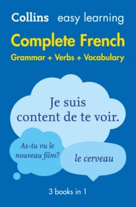 Collins Easy Learning  Easy Learning French Complete Grammar, Verbs and Vocabulary (3 books in 1): Trusted support for learning (Collins Easy Learning) - Collins Dictionaries (Paperback) 14-01-2016 