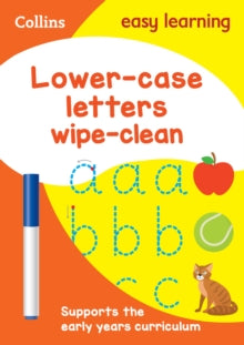 Collins Easy Learning Preschool  Lower Case Letters Age 3-5 Wipe Clean Activity Book: Ideal for home learning (Collins Easy Learning Preschool) - Collins Easy Learning (Other book format) 13-03-2017 