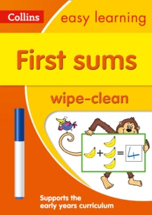 Collins Easy Learning Preschool  First Sums Age 3-5 Wipe Clean Activity Book: Ideal for home learning (Collins Easy Learning Preschool) - Collins Easy Learning (Other book format) 13-03-2017 