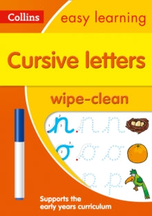 Collins Easy Learning Preschool  Cursive Letters Age 3-5 Wipe Clean Activity Book: Ideal for home learning (Collins Easy Learning Preschool) - Collins Easy Learning (Other book format) 06-06-2019 