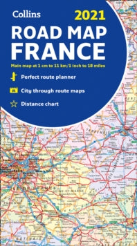 Collins Road Atlas  Map of France 2021: Folded road map (Collins Road Atlas) - Collins Maps (Sheet map, folded) 11-06-2020 