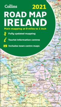 Collins Road Atlas  Map of Ireland 2021: Folded road map (Collins Road Atlas) - Collins Maps (Sheet map, folded) 11-06-2020 