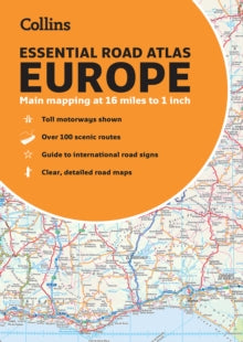 Collins Essential Road Atlas Europe: A4 Paperback - Collins Maps (Paperback) 17-03-2022 