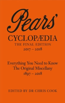 Pears' Cyclopaedia 2017-2018 - Chris Cook (Hardback) 31-08-2017 