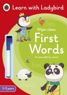 Learn with Ladybird  First Words: A Learn with Ladybird Wipe-Clean Activity Book 3-5 years: Ideal for home learning (EYFS) - Ladybird (Paperback) 31-03-2022 