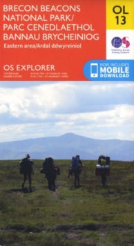 OS Explorer Map OL 13 Brecon Beacons National Park / Parc Cenedlaethol Bannau Brycheiniog - Eastern Area / Ardal Ddwyreiniol - Ordnance Survey (Sheet map, folded) 10-06-2015 