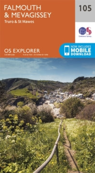 OS Explorer Map 105 Falmouth and Mevagissey, Truro and St Mawes - Ordnance Survey (Sheet map, folded) 16-09-2015 