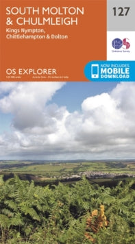 OS Explorer Map 127 South Molton and Chulmleigh - Ordnance Survey (Sheet map, folded) 16-09-2015 