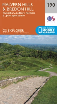 OS Explorer Map 190 Malvern Hills and Bredon Hill - Ordnance Survey (Sheet map, folded) 16-09-2015 