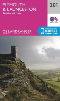OS Landranger Map 201 Plymouth & Launceston, Tavistock & Looe - Ordnance Survey (Sheet map, folded) 24-02-2016 