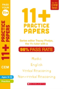 Pass Your 11+  11+ Practice Papers for the CEM Test Ages 9-10 - Tracey Phelps (Paperback) 07-05-2020 