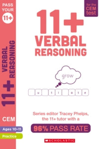 Pass Your 11+  11+ Verbal Reasoning Practice and Assessment for the CEM Test Ages 10-11 - Tracey Phelps (Paperback) 04-06-2020 