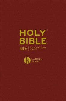 NIV Larger Print Burgundy Hardback Bible - New International Version (Hardback) 20-04-2017 