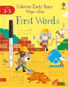 Usborne Early Years Wipe-clean  Early Years Wipe-Clean First Words - Jessica Greenwell; Jessica Greenwell; Christine Sheldon (Paperback) 08-07-2021 