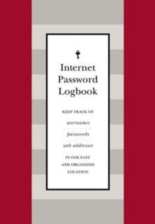 Internet Password Logbook (Red Leatherette): Keep track of usernames, passwords, web addresses in one easy and organized location - Editors of Rock Point (Hardback) 18-10-2018 